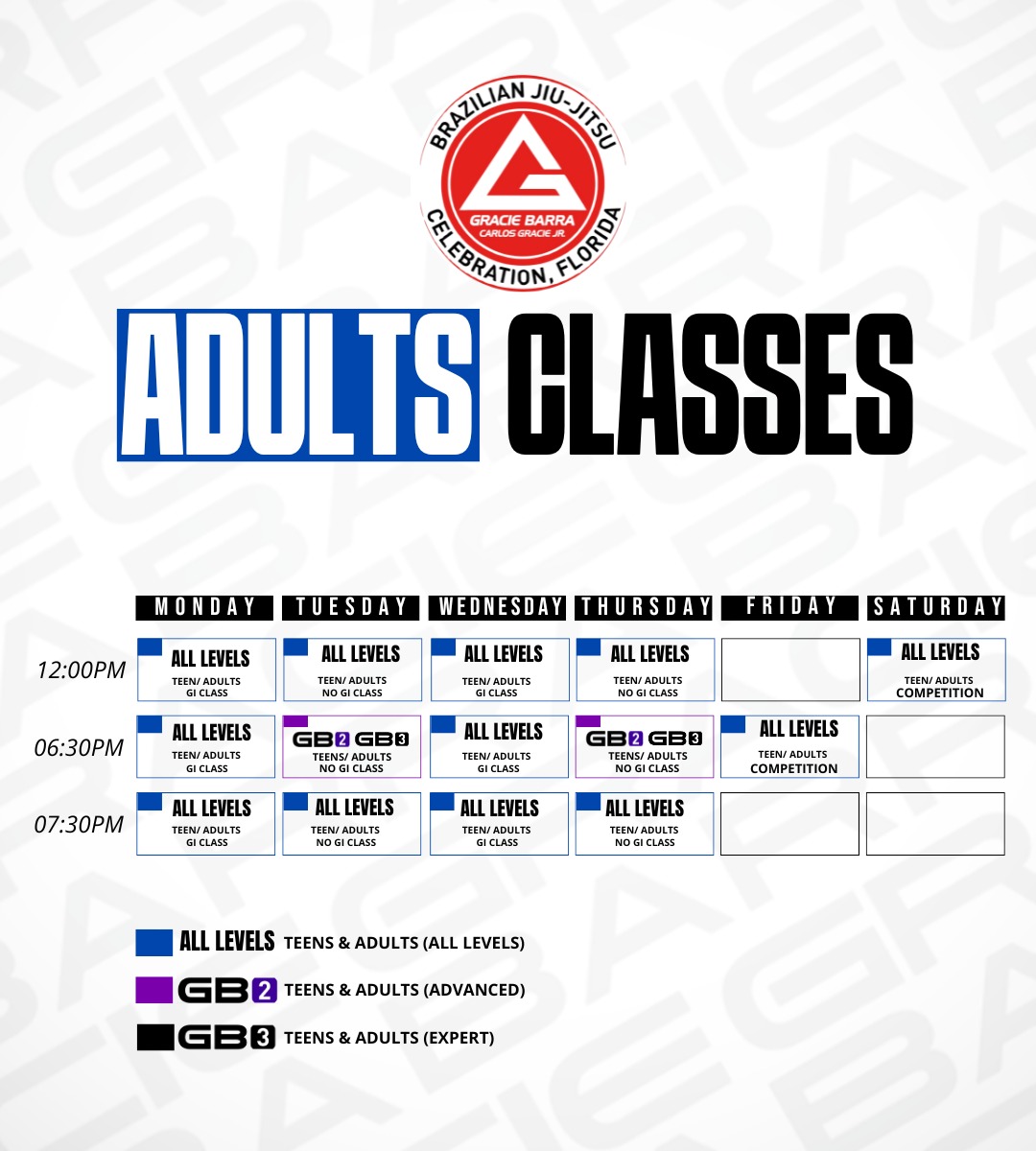 Schedule - Gracie Barra Celebration